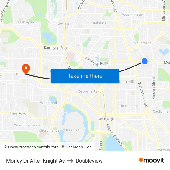 Morley Dr After Knight Av to Doubleview map