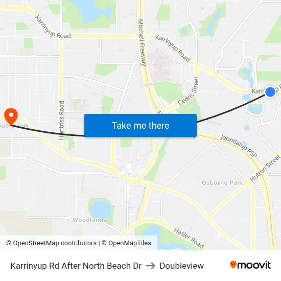 Karrinyup Rd After North Beach Dr to Doubleview map