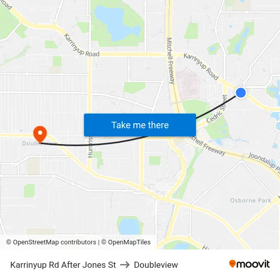 Karrinyup Rd After Jones St to Doubleview map