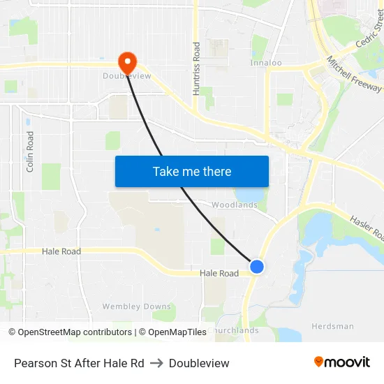 Pearson St After Hale Rd to Doubleview map