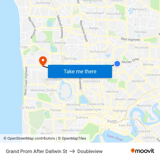 Grand Prom After Dallwin St to Doubleview map