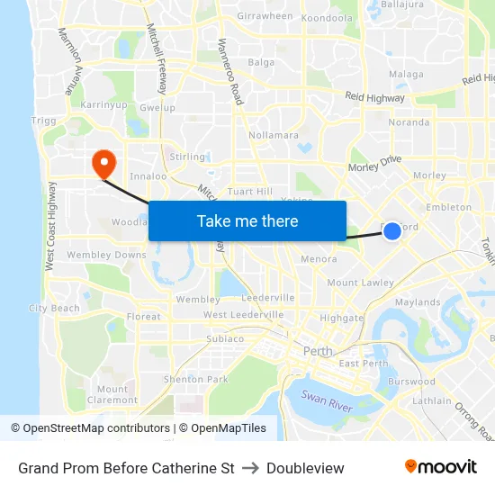 Grand Prom Before Catherine St to Doubleview map