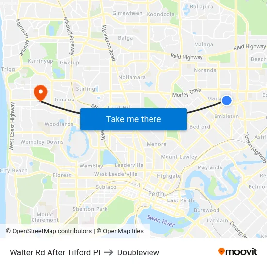 Walter Rd After Tilford Pl to Doubleview map