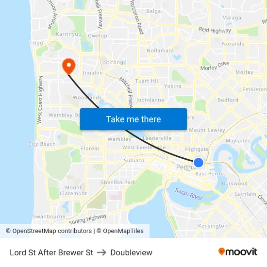 Lord St After Brewer St to Doubleview map