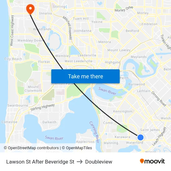 Lawson St After Beveridge St to Doubleview map