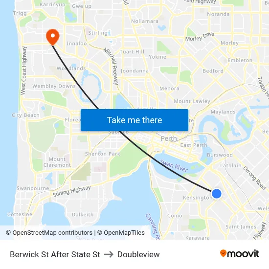Berwick St After State St to Doubleview map