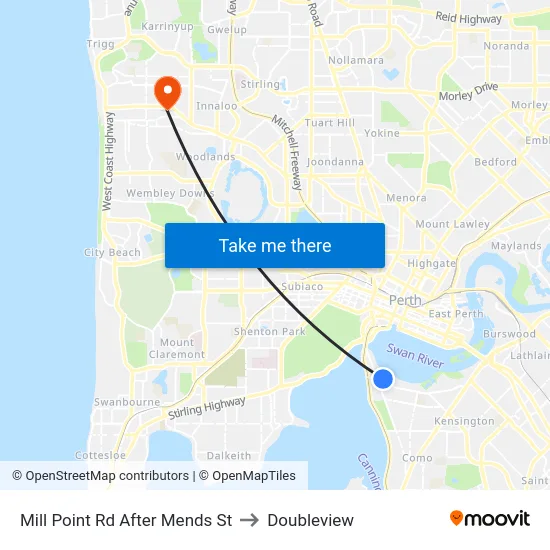 Mill Point Rd After Mends St to Doubleview map