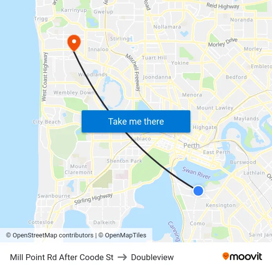 Mill Point Rd After Coode St to Doubleview map