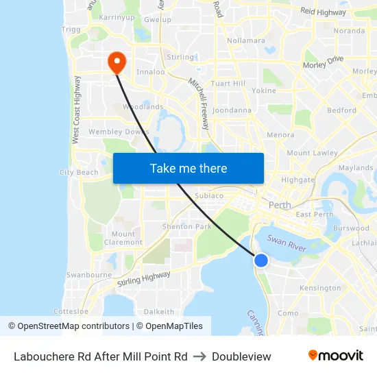 Labouchere Rd After Mill Point Rd to Doubleview map