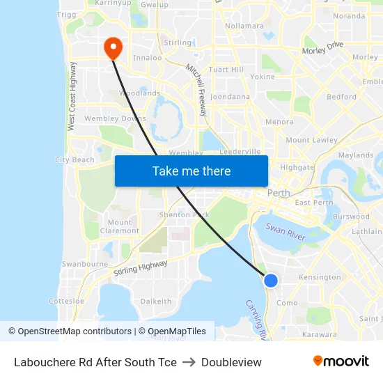 Labouchere Rd After South Tce to Doubleview map