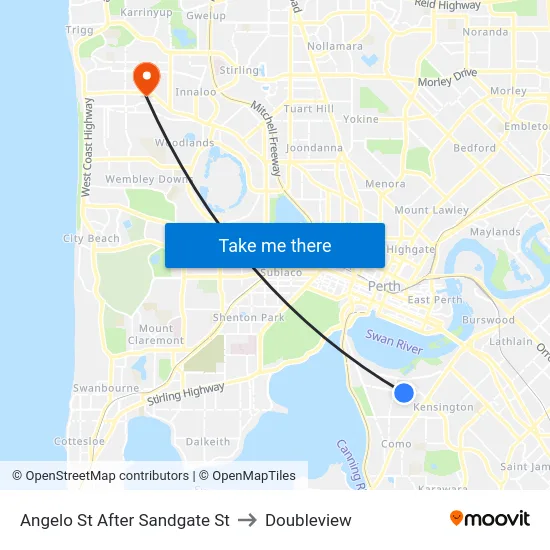 Angelo St After Sandgate St to Doubleview map