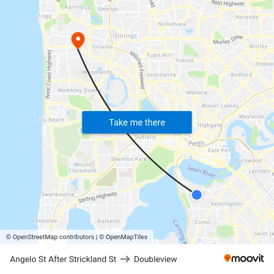 Angelo St After Strickland St to Doubleview map