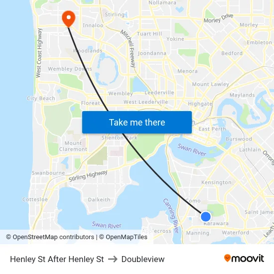 Henley St After Henley St to Doubleview map