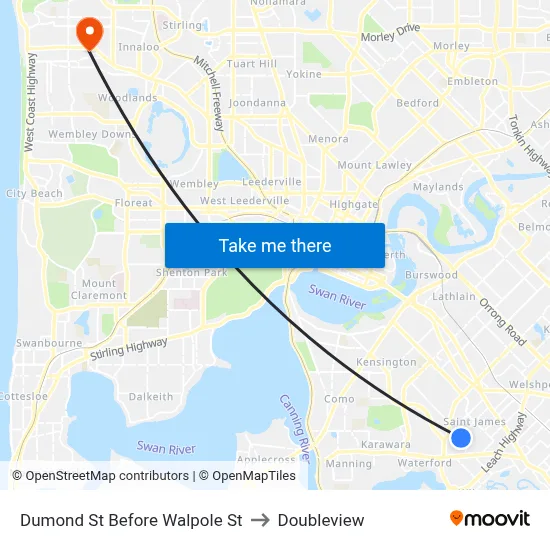 Dumond St Before Walpole St to Doubleview map