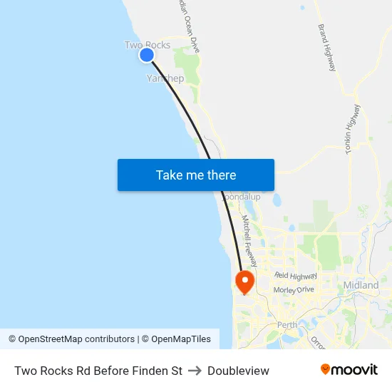 Two Rocks Rd Before Finden St to Doubleview map