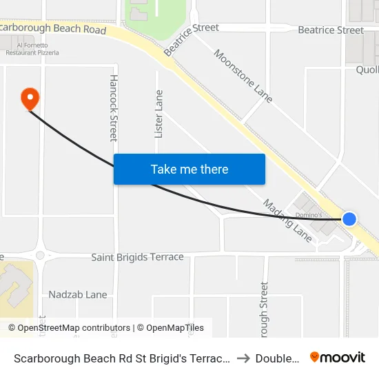 Scarborough Beach Rd St Brigid's Terrace Cat Id 29 to Doubleview map
