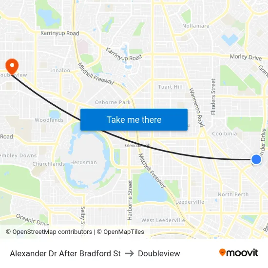 Alexander Dr After Bradford St to Doubleview map