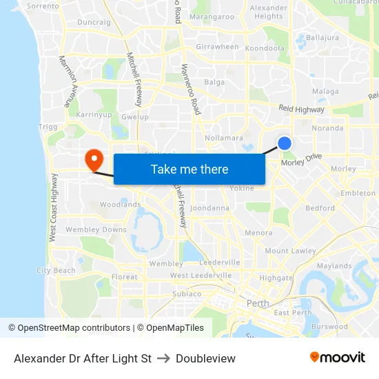 Alexander Dr After Light St to Doubleview map