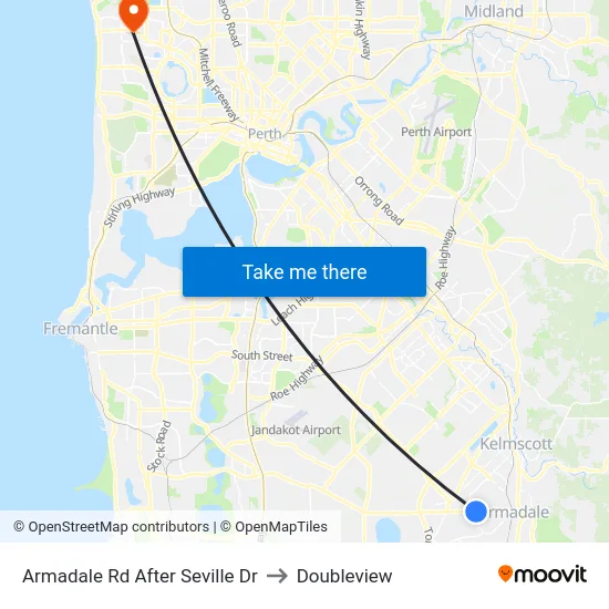 Armadale Rd After Seville Dr to Doubleview map