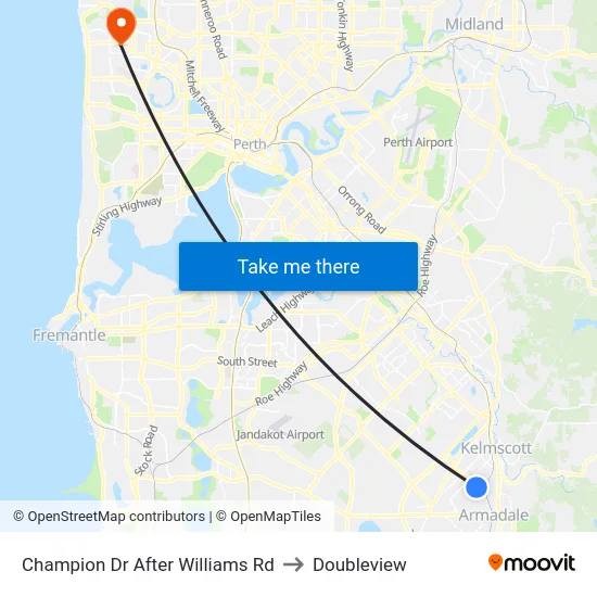 Champion Dr After Williams Rd to Doubleview map