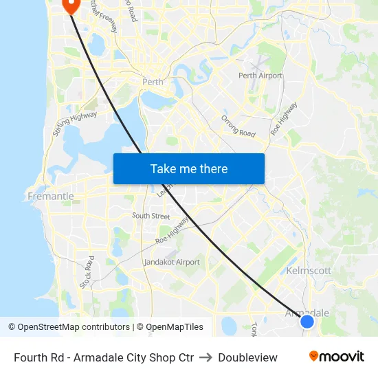 Fourth Rd - Armadale City Shop Ctr to Doubleview map