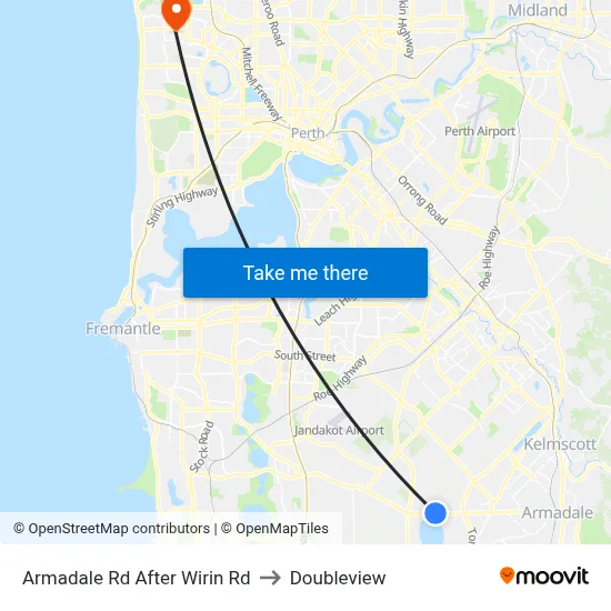 Armadale Rd After Wirin Rd to Doubleview map