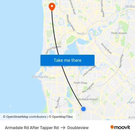 Armadale Rd After Tapper Rd to Doubleview map