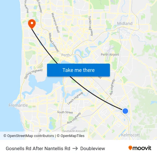 Gosnells Rd After Nantellis Rd to Doubleview map