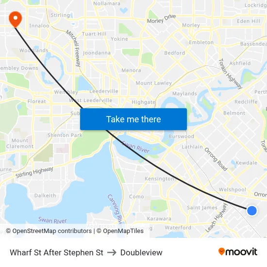 Wharf St After Stephen St to Doubleview map