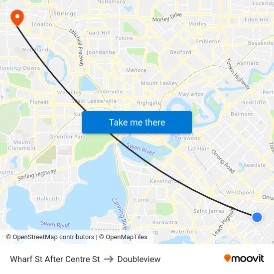 Wharf St After Centre St to Doubleview map