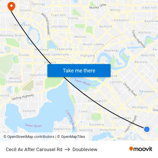 Cecil Av After Carousel Rd to Doubleview map