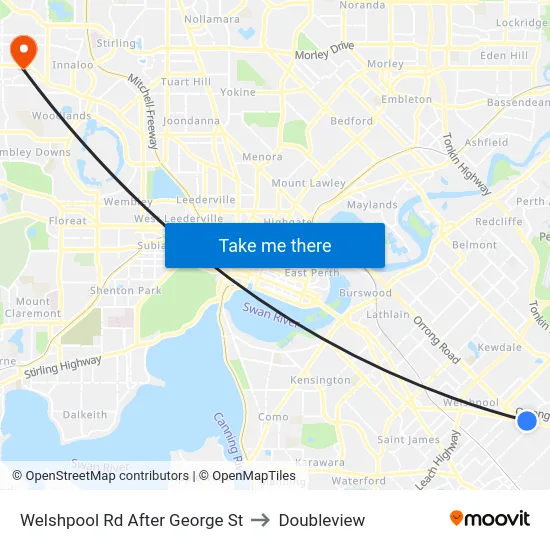 Welshpool Rd After George St to Doubleview map