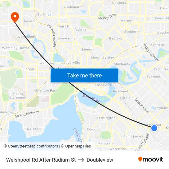 Welshpool Rd After Radium St to Doubleview map