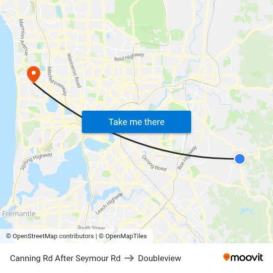 Canning Rd After Seymour Rd to Doubleview map