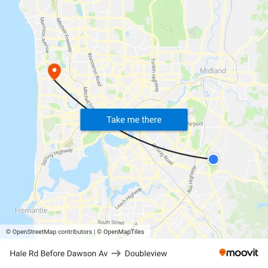 Hale Rd Before Dawson Av to Doubleview map