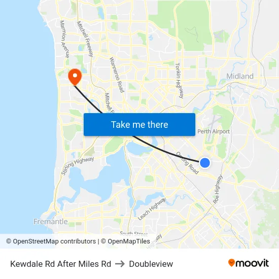 Kewdale Rd After Miles Rd to Doubleview map