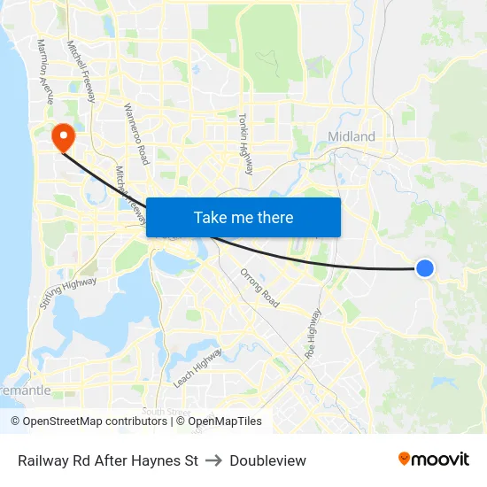 Railway Rd After Haynes St to Doubleview map
