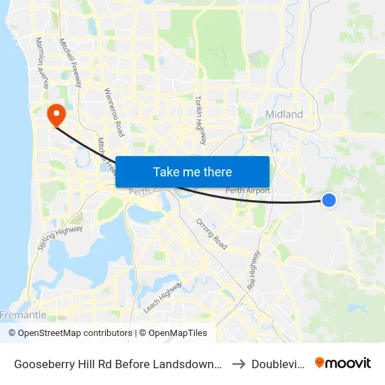 Gooseberry Hill Rd Before Landsdowne Rd to Doubleview map