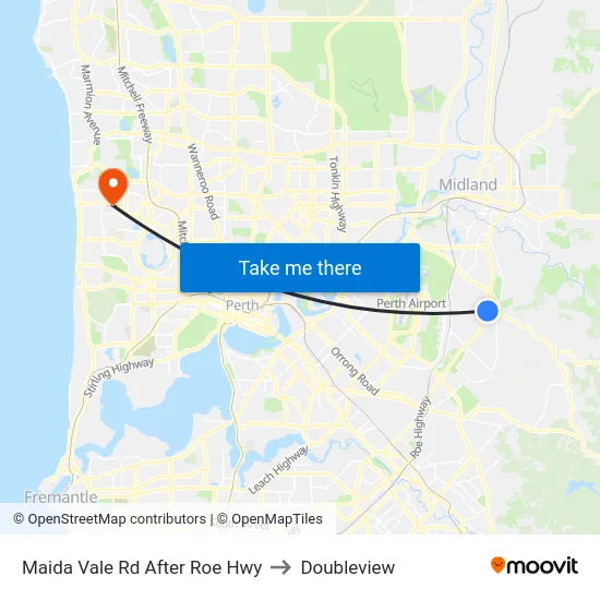 Maida Vale Rd After Roe Hwy to Doubleview map