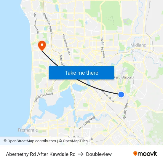 Abernethy Rd After Kewdale Rd to Doubleview map