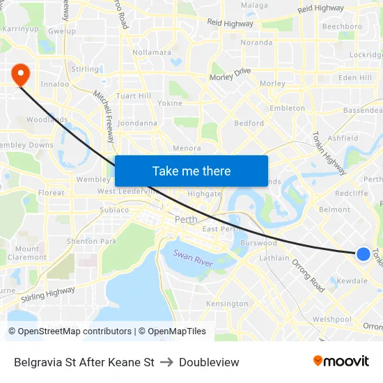 Belgravia St After Keane St to Doubleview map
