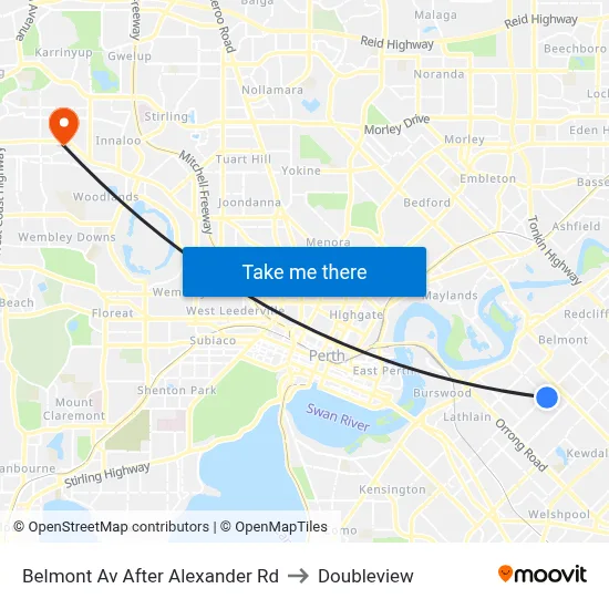 Belmont Av After Alexander Rd to Doubleview map