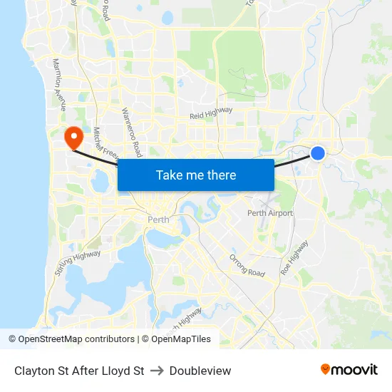 Clayton St After Lloyd St to Doubleview map