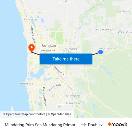 Mundaring Prim Sch   Mundaring Primary School to Doubleview map