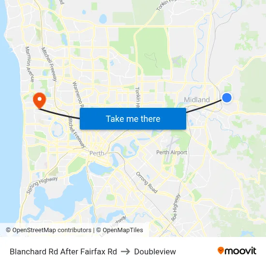 Blanchard Rd After Fairfax Rd to Doubleview map