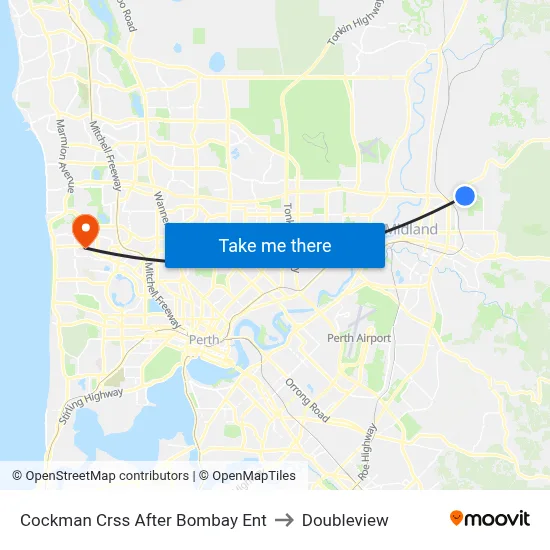 Cockman Crss After Bombay Ent to Doubleview map