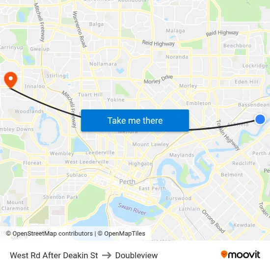 West Rd After Deakin St to Doubleview map