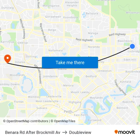 Benara Rd After Brockmill Av to Doubleview map
