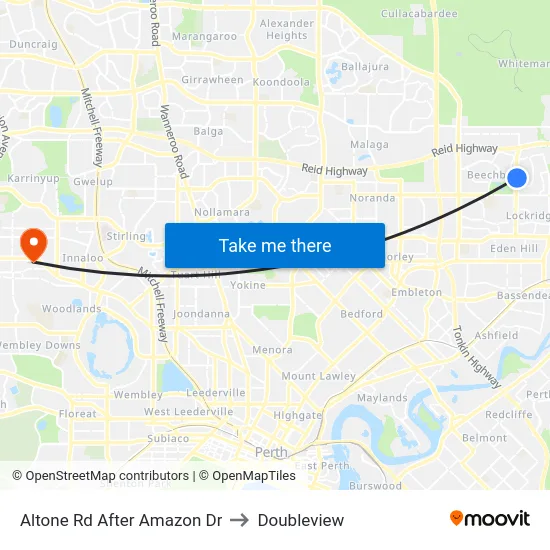 Altone Rd After Amazon Dr to Doubleview map