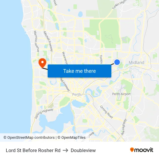 Lord St Before Rosher Rd to Doubleview map